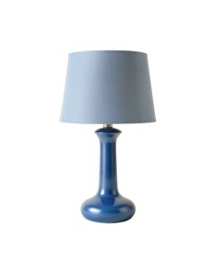 Ash Bluff Table Lamp With A Plain Fabric Shade - Blue (synthetic illustration; no displayed measurements)