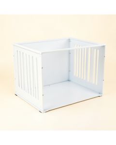 Maple Bluff Empty Furniture-Style Pet Crate - White (synthetic illustration; no displayed measurements)