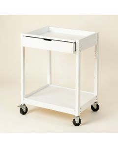 Wren Crest Empty Rolling Workshop Cart - White (synthetic illustration; no displayed measurements)