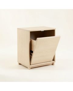 Harbor Dale Freestanding Pull-Out Hamper Cabinet - Beige (synthetic illustration; no displayed measurements)