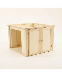 Linden Canyon Empty Furniture-Style Litter Enclosure - Cream (synthetic illustration; no displayed measurements)