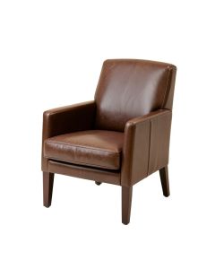 Drew Genuine Leather Upholstered Dining Chair (synthetic illustration; no displayed measurements)