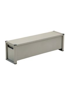 Oak Bend Narrow Outdoor Storage Bench - Gray