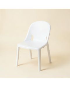 Pine Arc Small Chair - White (synthetic illustration; no displayed measurements)