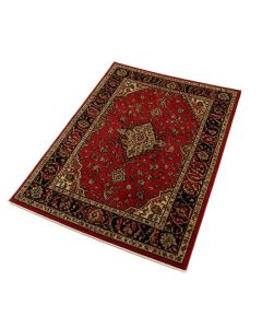 Power Loom Red/Black/Brown Rug