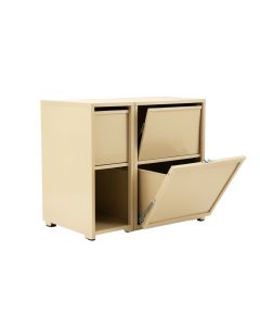 Glen Canyon Freestanding Pull-Out Hamper Cabinet - Beige (synthetic illustration; no displayed measurements)