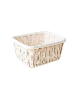 Hazel Canyon Empty Storage Basket - White