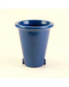 Maple Bluff Empty Railing Planter With Integral Brackets - Blue (synthetic illustration; no displayed measurements)