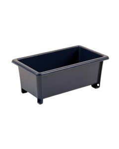 Heath Crest Empty Railing Planter With Integral Brackets - Navy