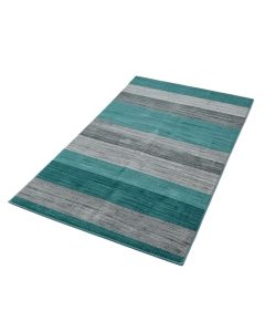 Centro Striped Teal/Gray Indoor / Outdoor Area Rug