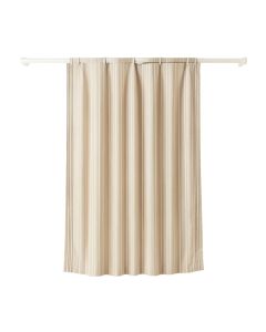 Ridge Brook Shower Curtain Hanging Flat From A Plain Rod - Beige (synthetic illustration; no displayed measurements)