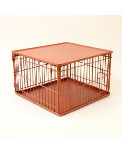 Alder Edge Empty Furniture-Style Pet Crate - Terracotta (synthetic illustration; no displayed measurements)