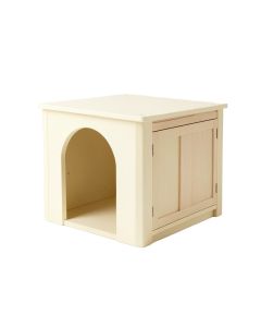 Clay Crossing Empty Furniture-Style Litter Enclosure - Cream (synthetic illustration; no displayed measurements)
