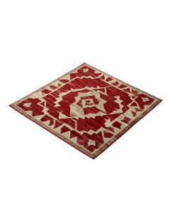 Chelsi Geometric Red/Beige Area Rug (synthetic illustration; no displayed measurements)