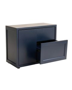 Maple Canyon Freestanding Pull-Out Hamper Cabinet - Navy
