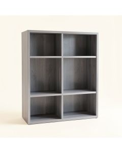 Maple Bridge Freestanding Bookcase - Gray (synthetic illustration; no displayed measurements)