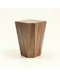 Arsenault Natural Faceted End Table (synthetic illustration; no displayed measurements)