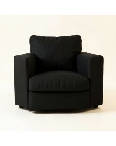 Slate Falls Upholstered Armchair - Black (synthetic illustration; no displayed measurements)