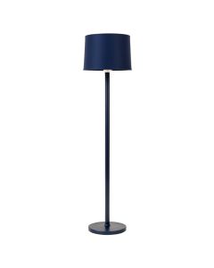Dune Branch Floor Lamp With A Plain Fabric Shade - Navy (synthetic illustration; no displayed measurements)