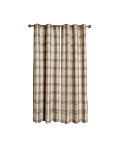 Jardine Plaid Sheer Grommet Single Curtain Panel