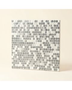 Subway Carrara 10 '' X 10 '' Resin Peel & Stick Backsplash Panel In White/Gray (synthetic illustration; no displayed measurements)