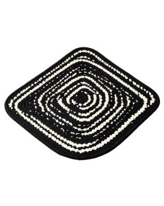 Aradia Braided Cotton Black/White Area Rug