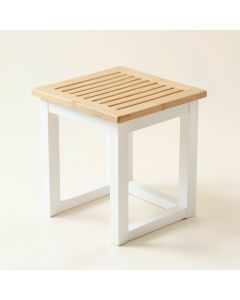 Harbor Crossing Compact Balcony Table - White (synthetic illustration; no displayed measurements)