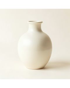 Fern Bend Empty Decorative Vase - Ivory (synthetic illustration; no displayed measurements)