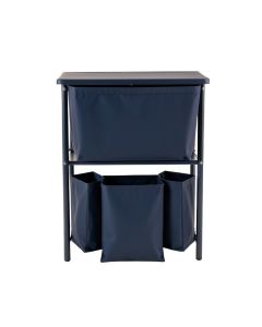 Sage Crossing Laundry Sorting Station With Plain Removable Bags - Navy
