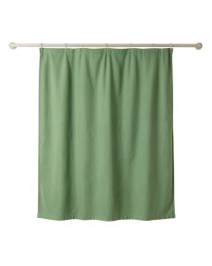 Cedar Arc Shower Curtain Hanging Flat From A Plain Rod (synthetic illustration; no displayed measurements)