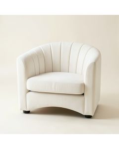 Slate Bridge Upholstered Armchair - White (synthetic illustration; no displayed measurements)