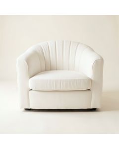 Holly Bluff Upholstered Armchair - White (synthetic illustration; no displayed measurements)