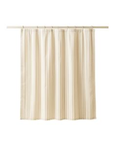Stone Bridge Shower Curtain Hanging Flat From A Plain Rod - Ivory (synthetic illustration; no displayed measurements)