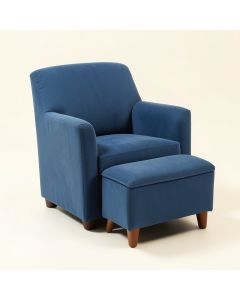 Cozy Kids Club Chair And Ottoman (synthetic illustration; no displayed measurements)