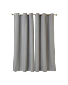 Annemarie Grey And Mint 2 Panel Curtain Set