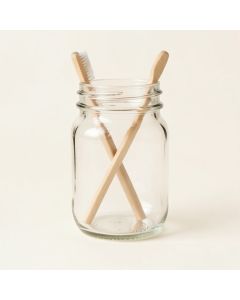 Mason Jar Toothbrush Holder (synthetic illustration; no displayed measurements)