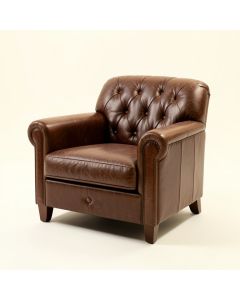 Monika 31.5 '' Wide Tufted Top Grain Leather Armchair (synthetic illustration; no displayed measurements)