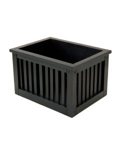 Slate Bridge Empty Furniture-Style Litter Enclosure - Black (synthetic illustration; no displayed measurements)