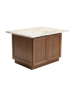 Ayyash Kitchen Island Set With Marble Top (synthetic illustration; no displayed measurements)