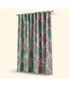 Abstract Paisley Semi-Sheer Single Curtain Panel (synthetic illustration; no displayed measurements)
