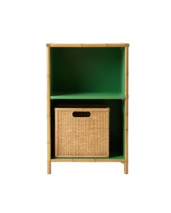 Flint Branch Freestanding Pull-Out Hamper Cabinet - Green