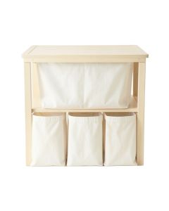 Elm Bend Laundry Sorting Station With Plain Removable Bags - Ivory