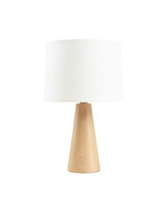 Cove Bridge Table Lamp With A Plain Fabric Shade - White