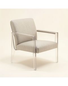 Santee Arm Chair In Clear (synthetic illustration; no displayed measurements)