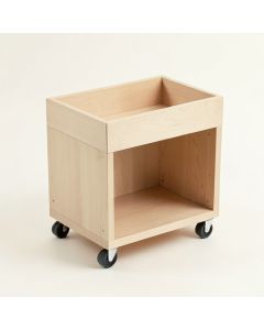 Birch Branch Empty Rolling Workshop Cart - Beige (synthetic illustration; no displayed measurements)