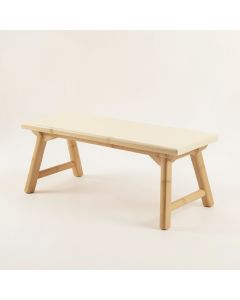 Juniper Branch Indoor Bench - Cream (synthetic illustration; no displayed measurements)