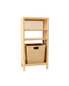 Dune Bend Freestanding Pull-Out Hamper Cabinet - Beige (synthetic illustration; no displayed measurements)
