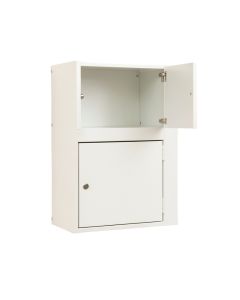 Brook Edge Wall-Mounted Entry Cabinet - White (synthetic illustration; no displayed measurements)
