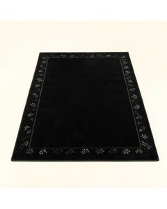 Ash Crest Rectangular Area Rug - Black (synthetic illustration; no displayed measurements)