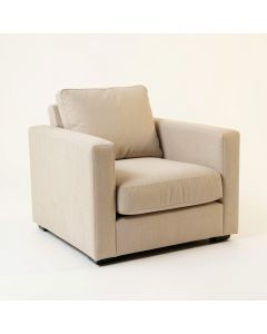 Stone Falls Upholstered Armchair - Beige (synthetic illustration; no displayed measurements)